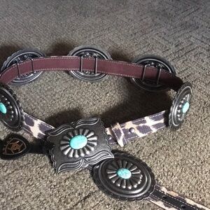 Ariat silver turquoise Belt, size Medium